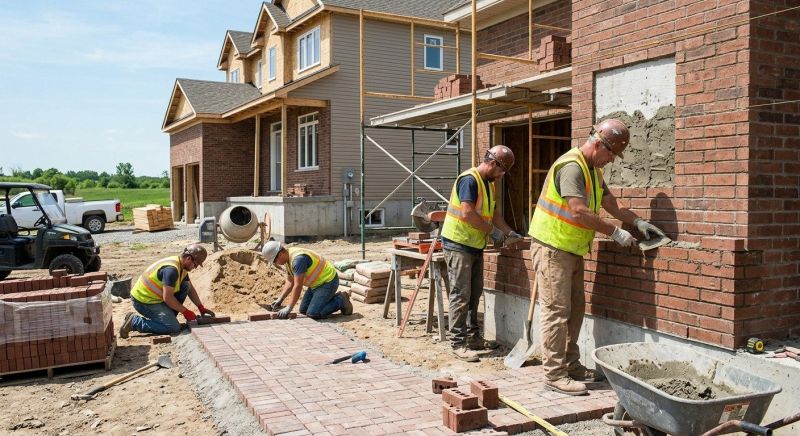 Brick Border Installation in West Hartford, CT